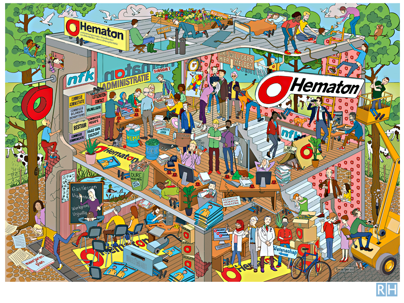 cartoons-illustratie, Hematon Patientenvereniging puzzel